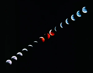 Planetary Science Pictures Drucke: Total eclipse of the Moon in December 1992