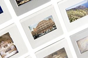 Photography Equipment Drucke: Transparencies on a lightbox