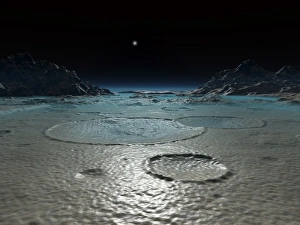 Sonnensystem Drucke: Tritons Oberfläche, Kunstwerk