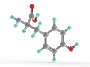 Amino Acid Structure Drucke: Tyrosine molecule