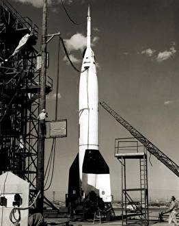 Drucke von V-2 Bumper-Raketenstart in den USA, White Sands, New Mexico Bilder Datiert 2005 Januar: V-2 Bumper-Rakete startet in den USA