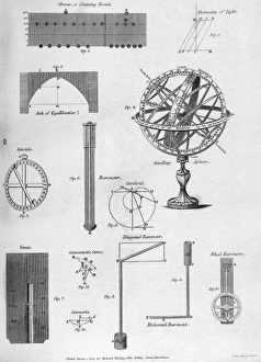 Historical Scientific Instruments Drucke: Various scientific objects, 19th century