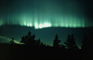 Blick auf eine Aurora-Borealis-Show