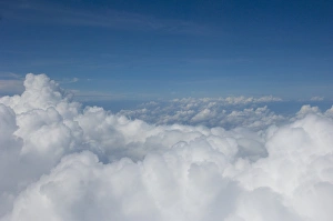 Aerial View Of Clouds Drucke: View above clouds