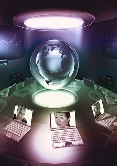 Global Communication Network Drucke: Virtual office