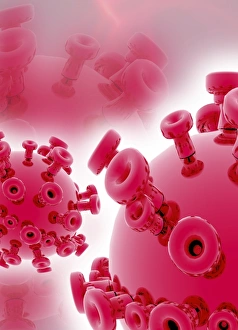 Computer Virus Artwork Drucke: Viruses, conceptual artwork