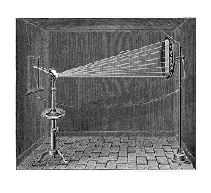 Sir Isaac Newton Drucke: Spectrale der sichtbaren Lichtwellenversuche