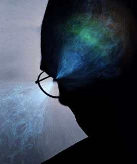 Brain Function Illustration Drucke: Visual processes, conceptual artwork