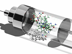 Injektion von Vitamin B12, künstlerisches Konzeptwerk