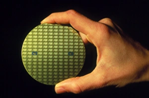 Computer Hardware Components Drucke: Wafter of silicon chips