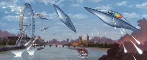 UFOs Drucke: Krieg der Welten, Kunstwerk