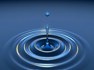 Bilder, datiert 2001: Wasserdroppe