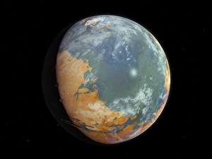 Historical Astronomy Illustrations Drucke: Water on Mars in its past