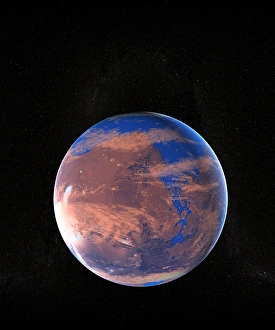 Erde Drucke: Wasser auf einem urzeitlichen Mars