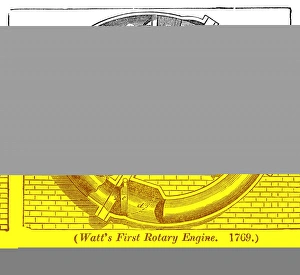 James Watt Steam Engine Drucke: Watts rotary engine