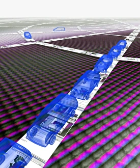 High Tech Communications Drucke: Web traffic, conceptual artwork