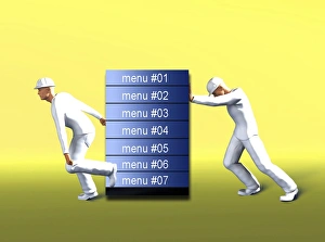 High Tech Communications Drucke: Website construction, conceptual artwork