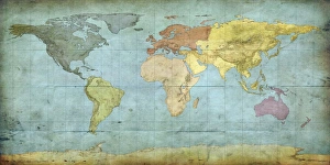 World Map Illustration Drucke: World map