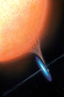 Black Hole Formation Drucke: X-ray binary system, artwork
