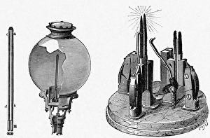 Industrial Revolution Inventions Drucke: Yablochkov candle, artwork