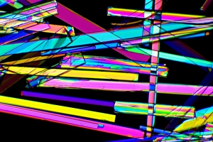 Polarised Light Microscopy Drucke: Zeolite crystals, light micrograph