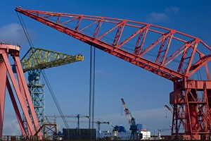 England, Tyne und Wear, Newcastel upon Tyne. Die Schifffahrtswerft der Firma Swan Hunter in Nähe von Wallsend