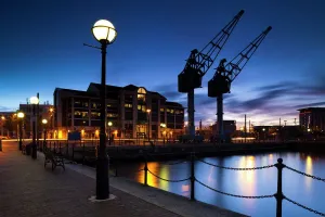 Großraum Manchester Drucke: England, Großmannchester, Salford Quay