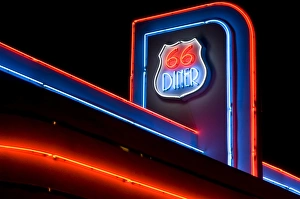 Unterschrift Drucke: Die 66-Diners entlang der historischen Route 66 in Albuquerque, Neuseeland