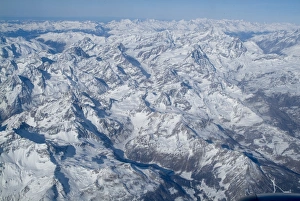 European Nature Views Drucke: Aerial view over the Alps