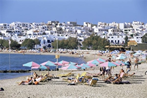 Cyclades Greece Tourism Drucke: Agios Georgios beach