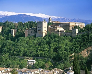 Mediterranean Travel Destination Drucke: Alhambra Palace