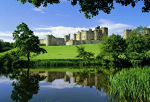 Northumberland Drucke: Alnwich Schloss in Alnwick im Grafschaft Northumberland in England und Großbritannien
