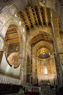 Palermo Cathedral Interior Drucke: Altar, interior of the cathedral