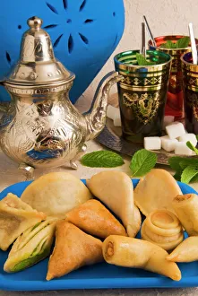 Drucke von arabischer Süßigkeiten und Backwaren, Minze Tee Bilder Datiert 2011 Mai: arabischer Süßigkeiten und Backwaren, Minze Tee