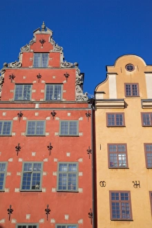 Stockholm Old Town Architecture Drucke: Architecture, Stortorget Square, Gamla Stan, Stockholm, Sweden, Scandinavia, Europe