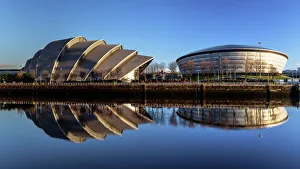 Drucke von Armadillo und Hydro am Pacific Quay in Glasgow im Vereinigten Königreich in Europa Glasgow Drucke: Armadillo und Hydro am Pacific Quay in Glasgow im Vereinigten Königreich in Schottland in Europa