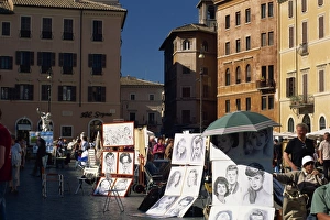 Rome Tourist Attractions Map Drucke: Artists stall