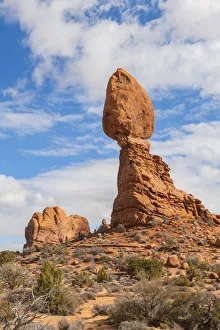 Gleichgewichtsstein im Arches-Nationalpark in Moab (Utah), Vereinigte Staaten von Amerika und Nordamerika