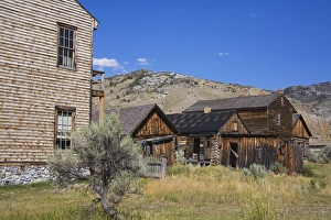 Colorful Building Exterior Images Drucke: Bannack State Park Ghost Town, Dillon, Montana, United States of America, North America
