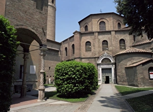 Drucke von Basilika von San Vitale wurde im 6. Jahrhundert auf oktogonalen Plan erbaut um die Wiedergeburt am achten Tag zu gedenken; Weltkulturerbe der UNESCO in Ravenna (Emilia-Romagna), Italien, Europa Ravenna Drucke: Basilika von San Vitale