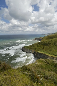 Basque Coast Drucke: Basque Coast from high viewpoint, Costa Vasca, Euskadi, Spain, Europe