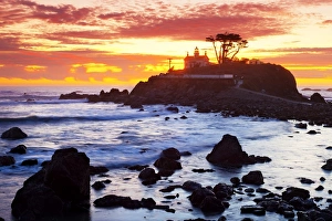 California Lighthouse Drucke: Battery Point Lighthouse at Sunset