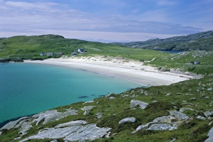Outer Hebrides Beach Drucke: Beach and dunes of shell-sand