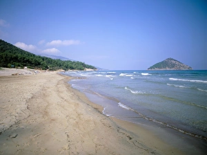 Aegean Islands Europe Drucke: Beach, Limnos (Lemnos)