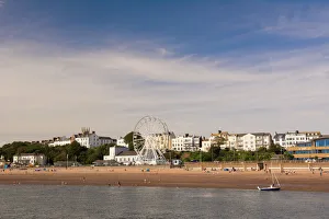 European Seaside Towns Drucke: The beach and seafront, Exmouth, Devon, England, United Kingdom, Europe