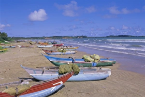Sri Lanka Beach Drucke: Beach at Tangalla