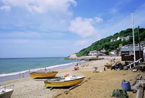 Isle Of Wight Drucke: Strand von Ventnor auf der Insel Wight im Vereinigten Königreich in Europa