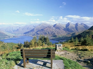 Scottish Highlands Travel Destination Drucke: Bealach Ratagain viewpoint looking towards the Five