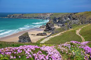 Cornwall Landscape Photography Drucke: Bedruthan Steps, Newquay, Cornwall, England, United Kingdom, Europe