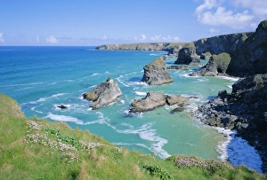 Coastal Walks In Cornwall Drucke: Bedruthan Steps, north coast, Cornwall, England, UK